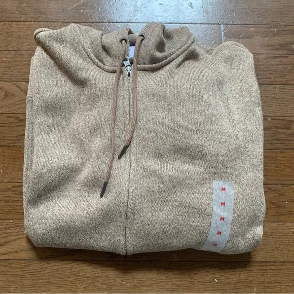 Old Navy Mens Fleece-Knit Zip Hoodie | M | Camel Brown NEW!! - Picture 5 of 10